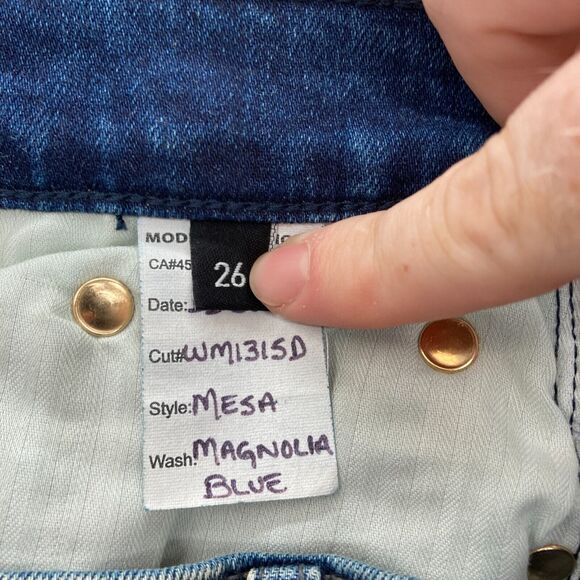 Modern American Jeans Women's‎ 26 Mesa Slim Bootcut Magnolia Wash Blue Denim NWT - Picture 7 of 14